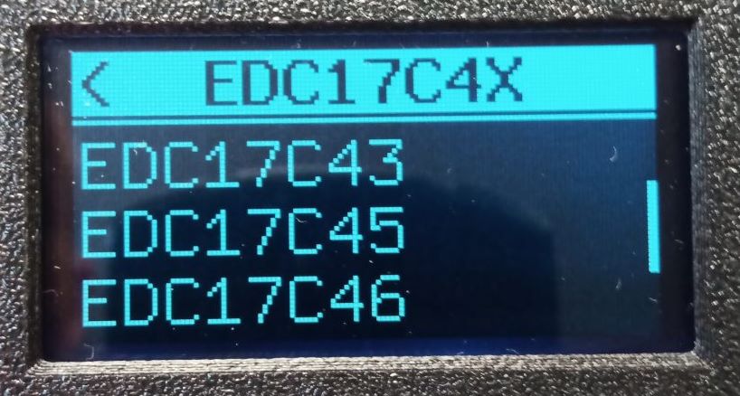 menu control by encoder and button