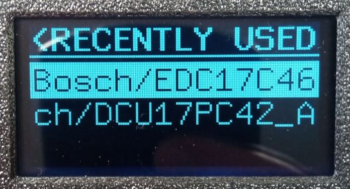 menu control by encoder and button
