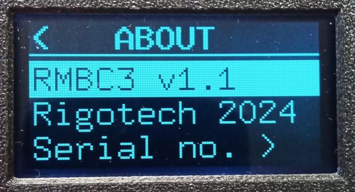 menu control by encoder and button