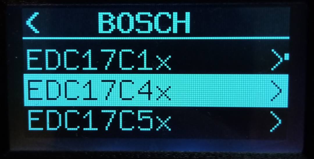 menu control by encoder and button